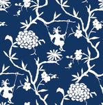 Chinoiserie Silhouette Peel and Stick Removable Wallpaper