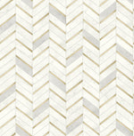 Chevron Faux Marble Tile Peel and Stick Removable Wallpaper