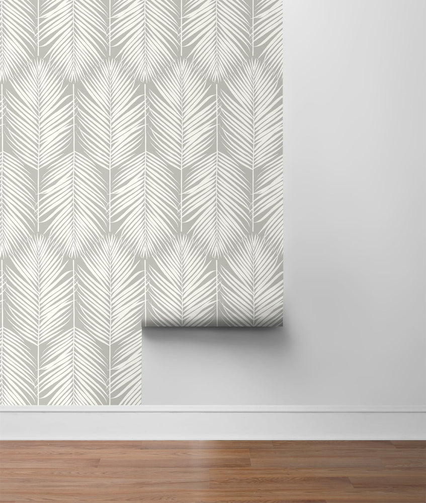 NW39808 palm silhouette coastal peel and stick removable wallpaper roll from NextWall