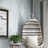 NW39812 palm silhouette coastal peel and stick removable wallpaper bedroom from NextWall