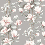 NW41401 magnolia floral peel and stick removable wallpaper from NextWall