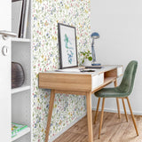 NW41901 wildflowers floral peel and stick removable wallpaper office from NextWall