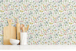 NW41901 wildflowers floral peel and stick removable wallpaper kitchen from NextWall