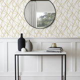 NW42503 quartz geo peel and stick wallpaper entryway from NextWall