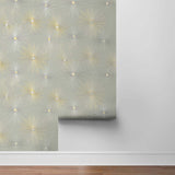 NW43105 Silverdale Starburst retro peel and stick removable wallpaper roll from Say Decor