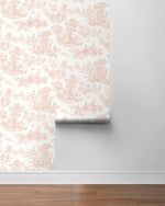NW43301 Chateau toile peel and stick wallpaper roll from NextWall