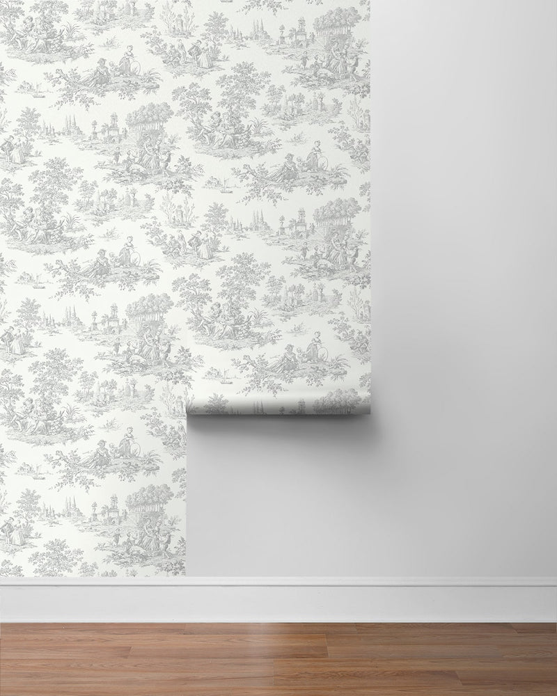 NW43308 toile peel and stick wallpaper roll from NextWall