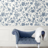 Chinoiserie peel and stick wallpaper living room NW43402 self adhesive from NextWall