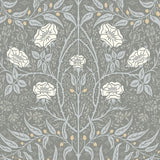 Vintage floral peel and stick NW43908 Stenciled Floral removable wallpaper from NextWall