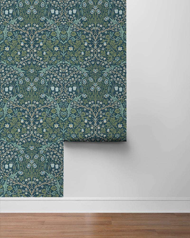 Floral peel and stick wallpaper roll NW44502 from NextWall