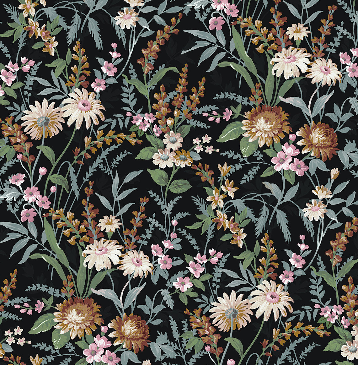 Vintage Floral Pattern Wallpaper Vintage Floral Wallpaper/Peel And