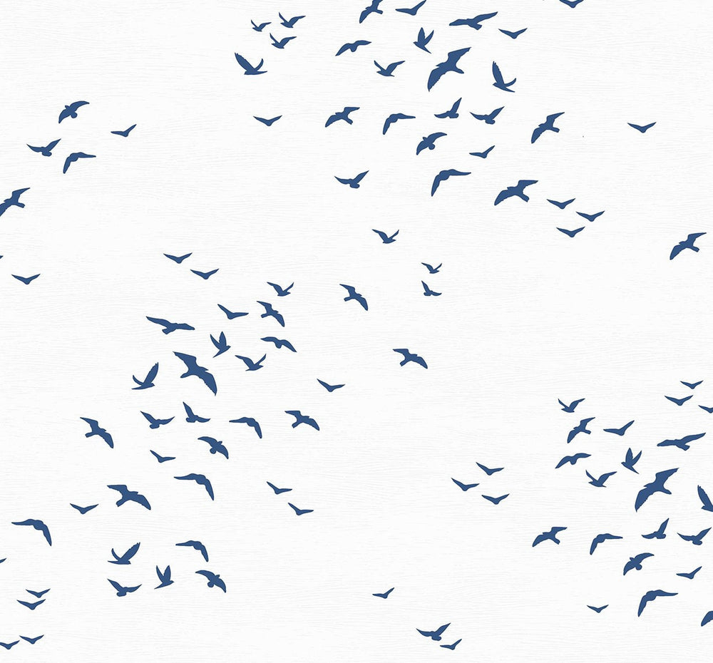 Birds in Flight Premium Screen Printed Peel and Stick Removable Wallpaper