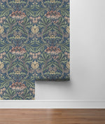 Prepasted wallpaper vintage morris roll PR10002 from Seabrook Designs