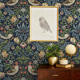 PR10102 strawberry thief morris prepasted wallpaper decor from Seabrook Designs