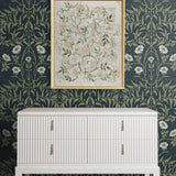Floral prepasted wallpaper vintage entryway PR10202 from Seabrook Designs