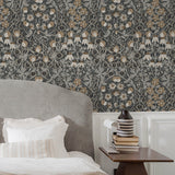 Morris prepasted wallpaper bedroom PR10405 from Seabrook Designs
