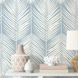 PR11402 palm leaf coastal prepasted wallpaper decor from Seabrook Designs