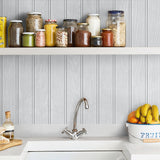 PR11800 faux beadboard prepasted wallpaper kitchen from Seabrook Designs
