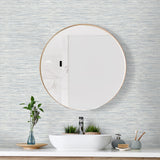 PR12308 faux grasscloth prepasted wallpaper bathroom from Seabrook Designs