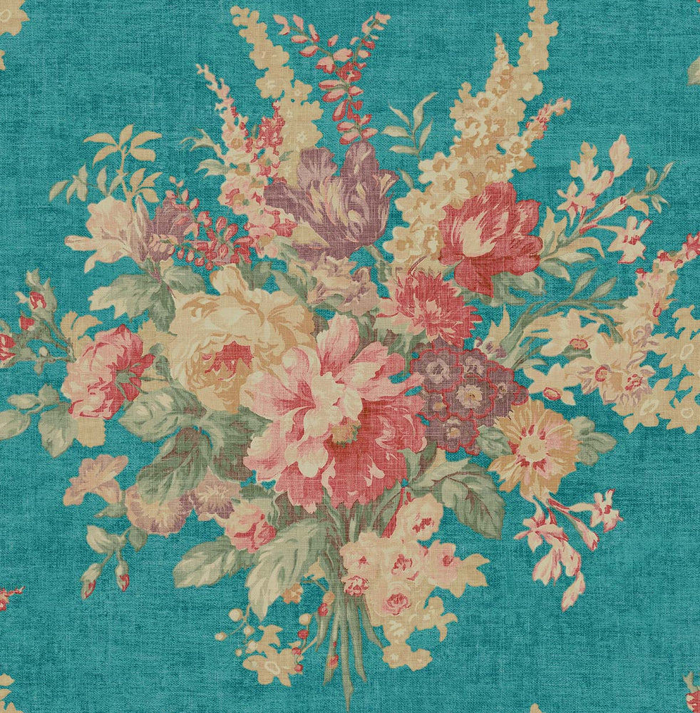 Aspen Floral Bouquet Unpasted Wallpaper