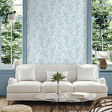 SC20022 leaf botanical wallpaper living room from the Summer House collection by Seabrook Designs