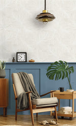 SC20205 palm leaf wallpaper entryway from the Summer House collection by Seabrook Designs