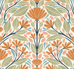 SC20606 folk floral wallpaper from the Summer House collection by Seabrook Designs