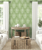 SC21404 botanical wallpaper living room from the Summer House collection by Seabrook Designs