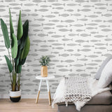 SC21508 fish coastal wallpaper living room from the Summer House collection by Seabrook Designs