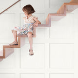 SG10700 square away faux wood peel and stick wallpaper stairs from The Sojourn Collection by Stacy Garcia Home