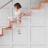 SG10708 square away faux wood peel and stick wallpaper stairs from The Sojourn Collection by Stacy Garcia Home