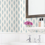 SG10912 Ditto geometric peel and stick removable wallpaper bathroom from The Sojourn Collection by Stacy Garcia Home