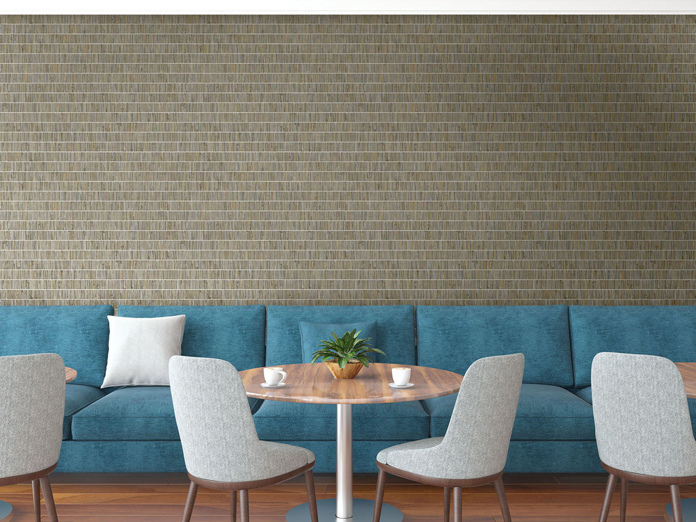 TC70018 dining blue grass band embossed vinyl wallpaper from the More Textures collection by Seabrook Designs