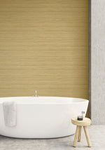 TC70307 bathroom neutral shantung silk embossed vinyl wallpaper from the More Textures collection by Seabrook Designs
