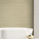 TC70313 bathroom tan shantung silk embossed vinyl wallpaper from the More Textures collection by Seabrook Designs