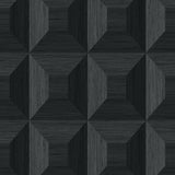 TC70600 black squared away geometric embossed vinyl wallpaper from the More Textures collection by Seabrook Designs