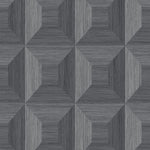 TC70608 gray squared away geometric embossed vinyl wallpaper from the More Textures collection by Seabrook Designs