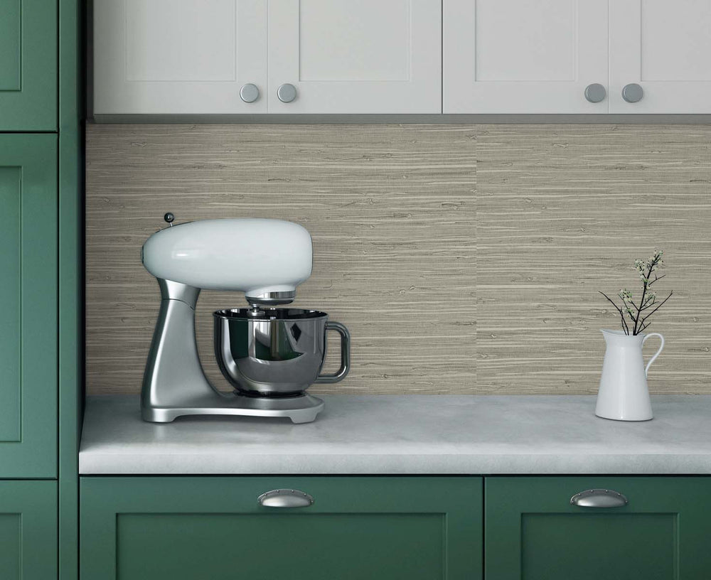 TG60529 faux grasscloth textured vinyl wallpaper kitchen from the Tedlar Textures collection by DuPont
