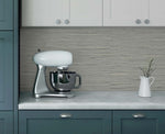 TG60533 faux grasscloth textured vinyl wallpaper kitchen from the Tedlar Textures collection by DuPont