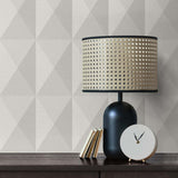 Geometric wallpaper decor TS81608 embossed vinyl from the Even More Textures collection by Seabrook Designs