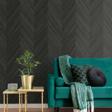 Textured vinyl wallpaper living room TS82110 embossed faux wood from the Even More Textures collection by Seabrook Designs