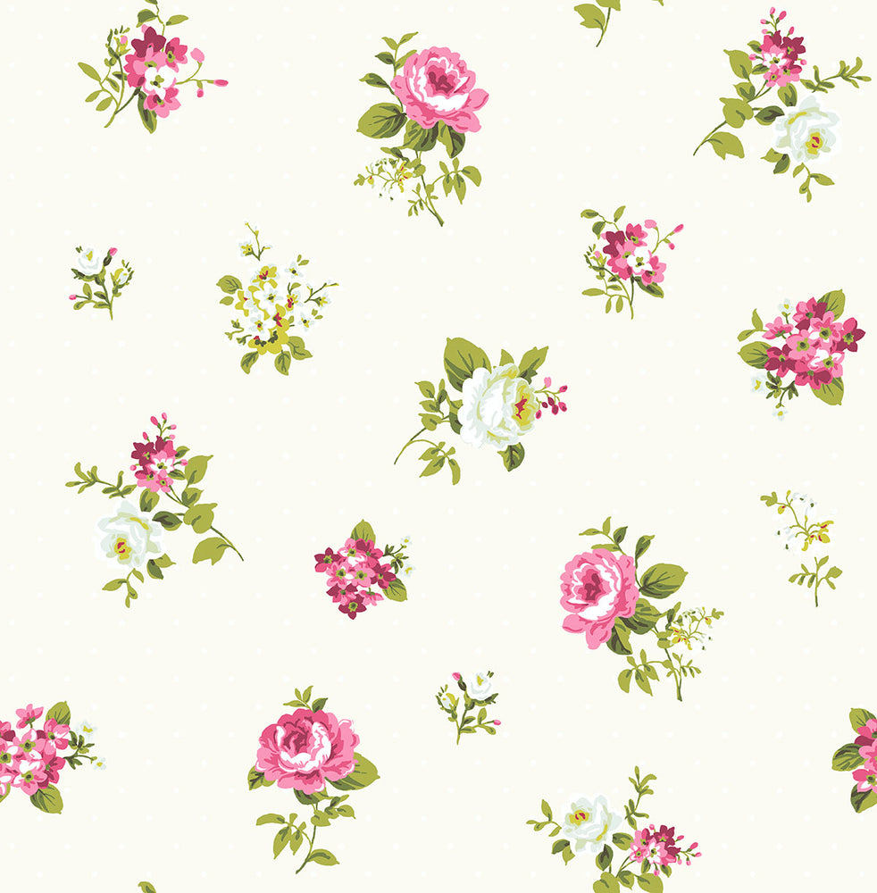 SD90808CH Dena tossed floral unpasted wallpaper