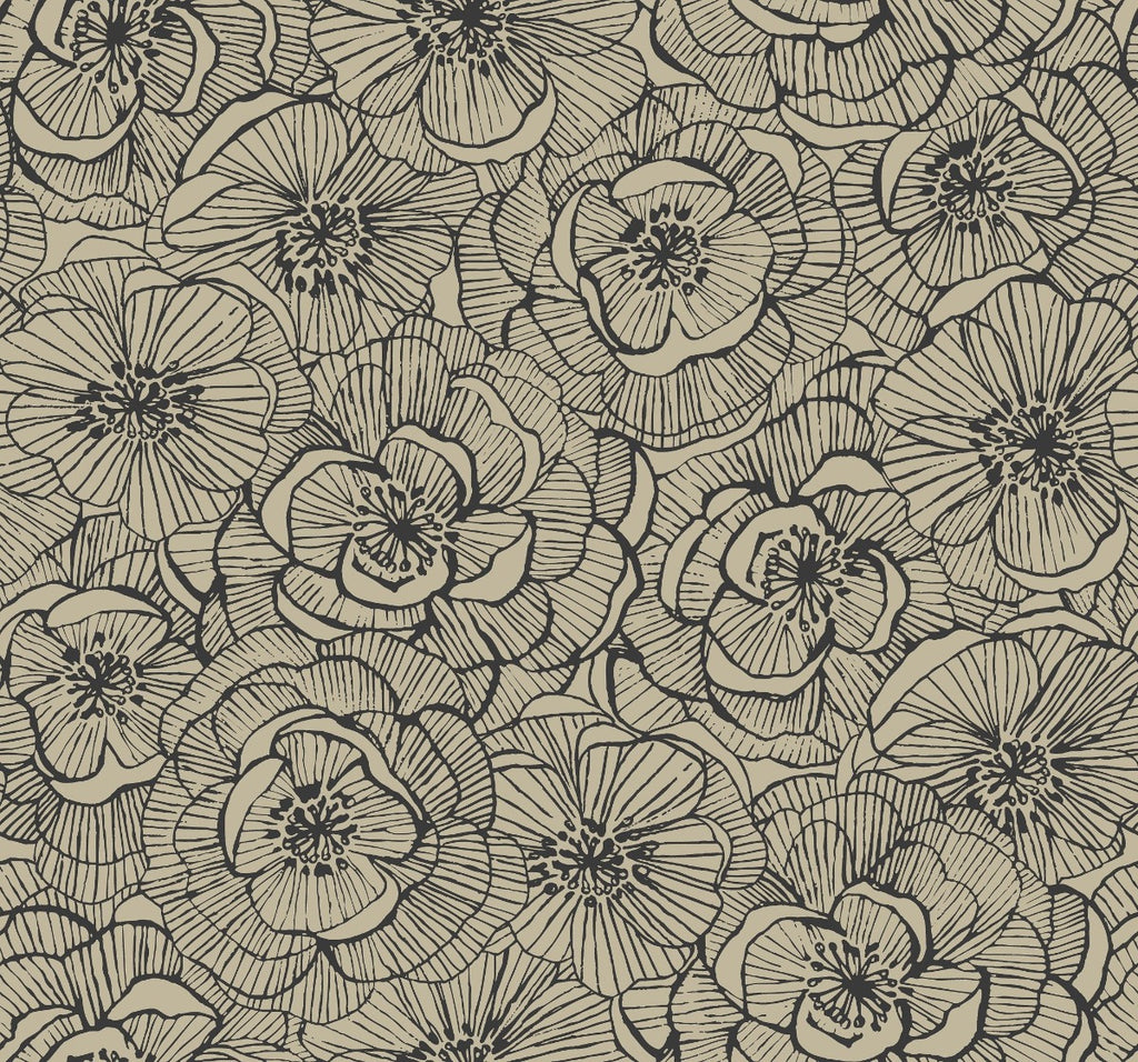 Casa Blanca 2 Jardine Graphic Floral Wallpaper – Say Decor LLC