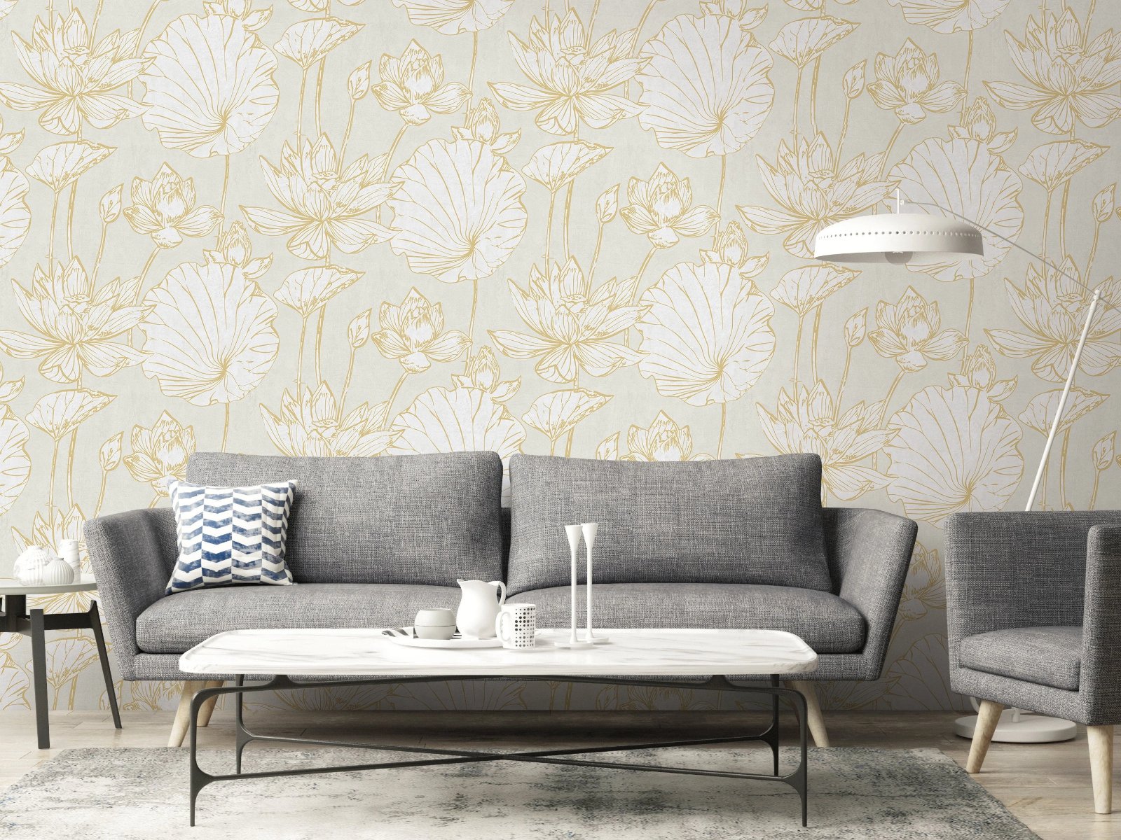 floor！パステル画　原画 M25003 Distressed grayish taupe gold glitter faux fabric