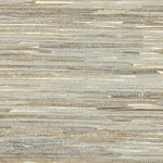Metallic Silver Java Grasscloth Unpasted Wallpaper