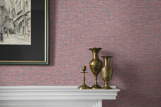 Heritage Tales 100002EH Mulberry Artisan Faux Weave Unpasted Wallpaper Decor at Say Decor