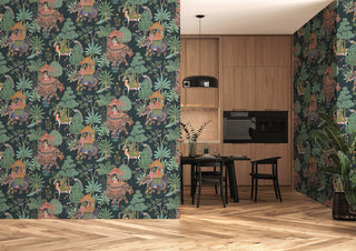 Heritage Tales 100011EH Wrought Iron Emperor's Garden Scenic Unpasted Wallpaper Kitchen at Say Decor