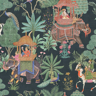 Heritage Tales 100011EH Wrought Iron Emperor's Garden Scenic Unpasted Wallpaper at Say Decor
