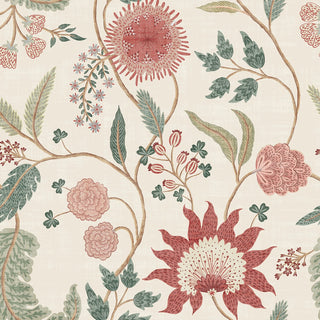 Heritage Tales 100016EH Linen Fable Floral Trail Unpasted Wallpaper at Say Decor