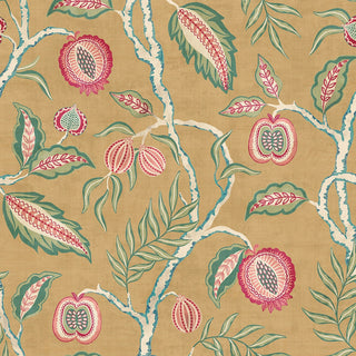 Heritage Tales 100023EH Ochre Yellow Fruits of Paradise Unpasted Wallpaper at Say Decor